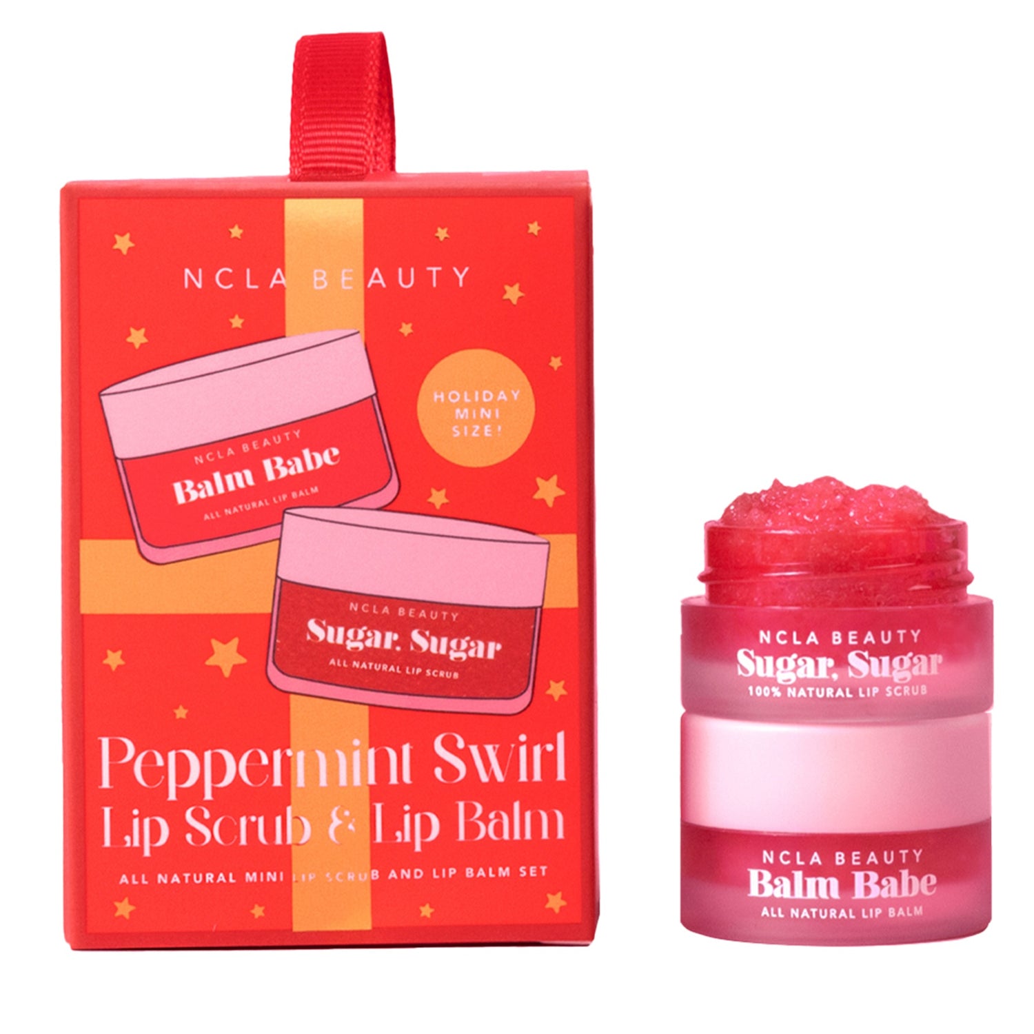 NCLA Beauty - Coffret cadeau PEPPERMINT SWIRL -  Exfoliant + Hydratant Lèvres